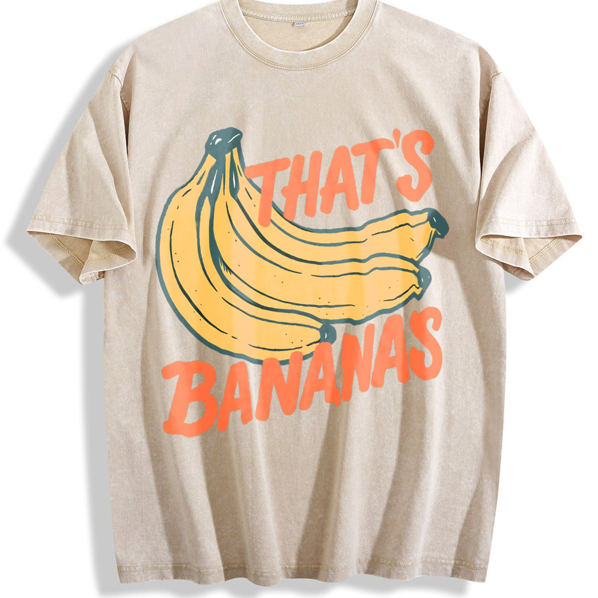 Banana That's Bananas Funny - With Fruit Vintage Washed T-Shirt - Beige