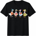 Silly Goose Goose Summer Silly Goose Funny Cute Goose Cotton T-Shirt - Black