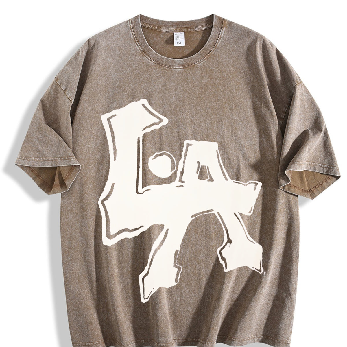 LA Flowers To Make Old Vintage Washed T-Shirt - product view