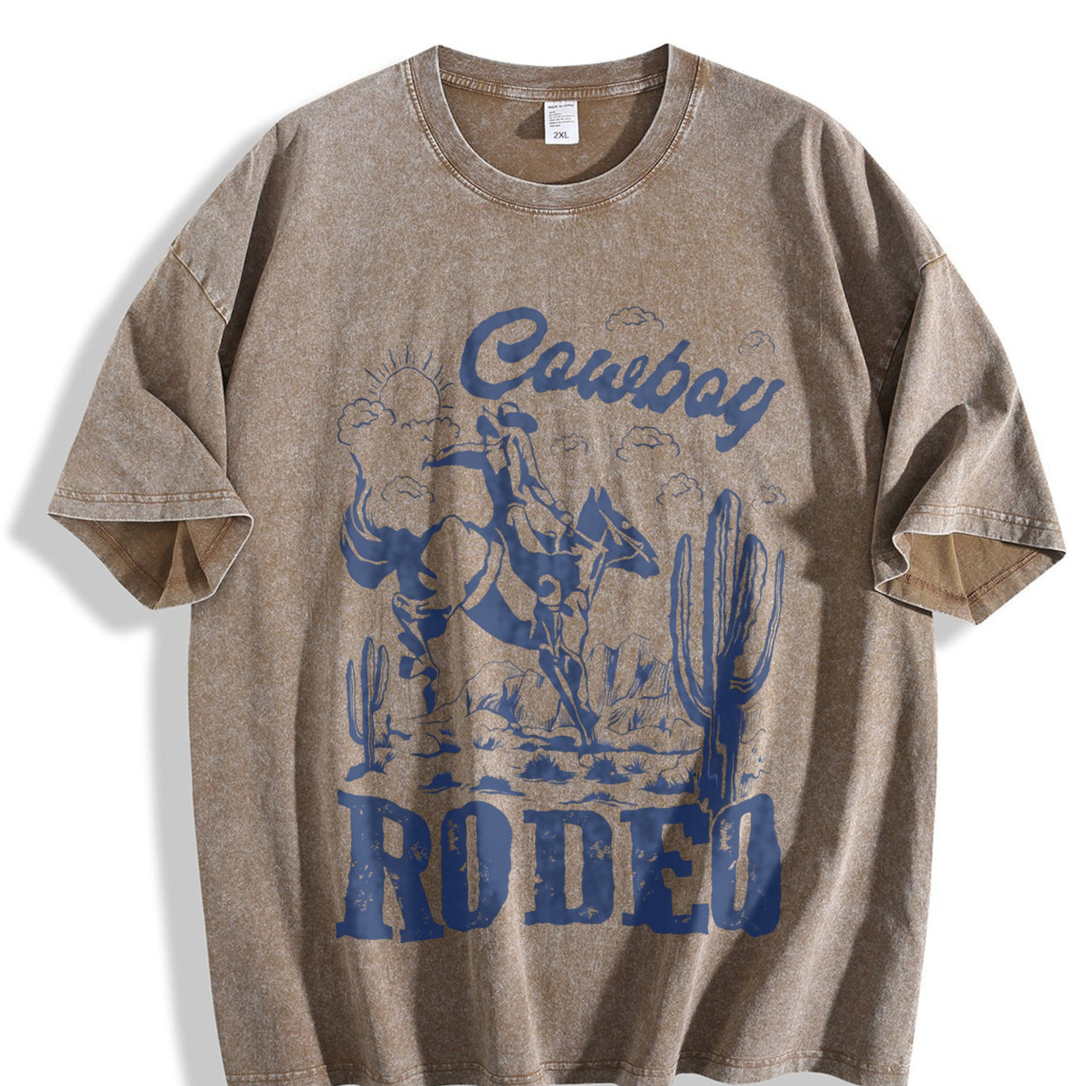 Rodeo 90s Cowboy Vintage Washed T-Shirt - product view