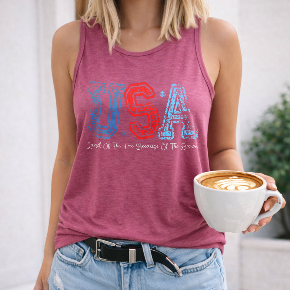 USA Patriotic Women's Tank Top - product view