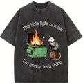 Comfort Colors Funny Parody Shirt: Dumpster Fire Possum T-Shirt, Mental Health Tee, Funny Shirt