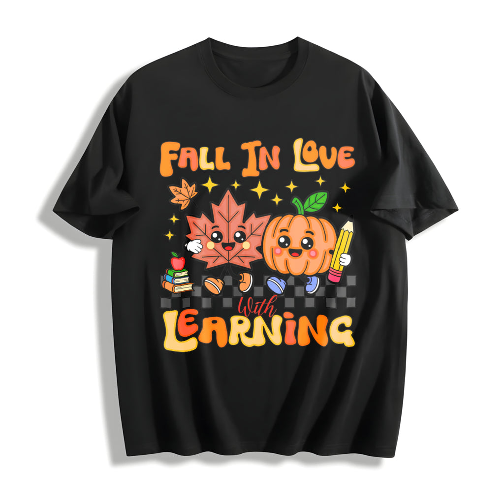Teacher Fall Cotton T-Shirt - product view