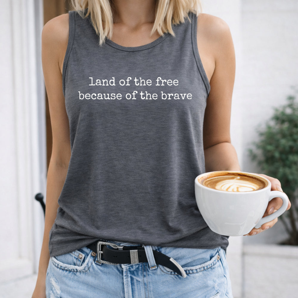 Land Of The Free Because Of The Brave Women's Tank Top - product view