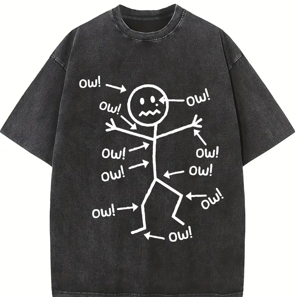 Humorous Chronic Pain Awareness T-Shirt Perfect for Casual Summer Wear Short Sleeve Round Neck Machine Washable