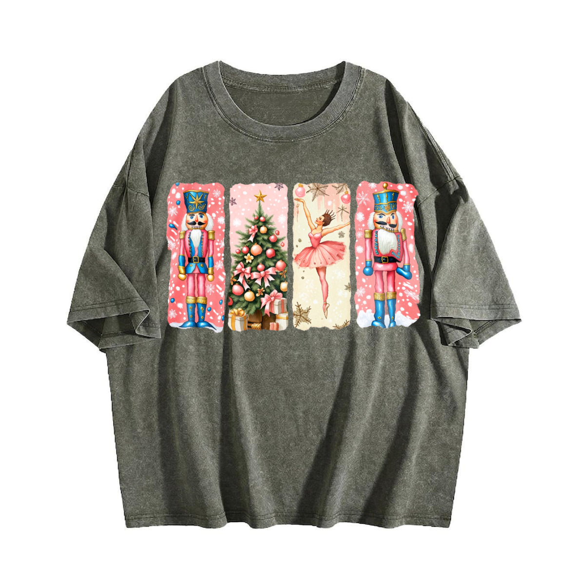 Nutcracker Christmas Vintage Washed T-Shirt - product view