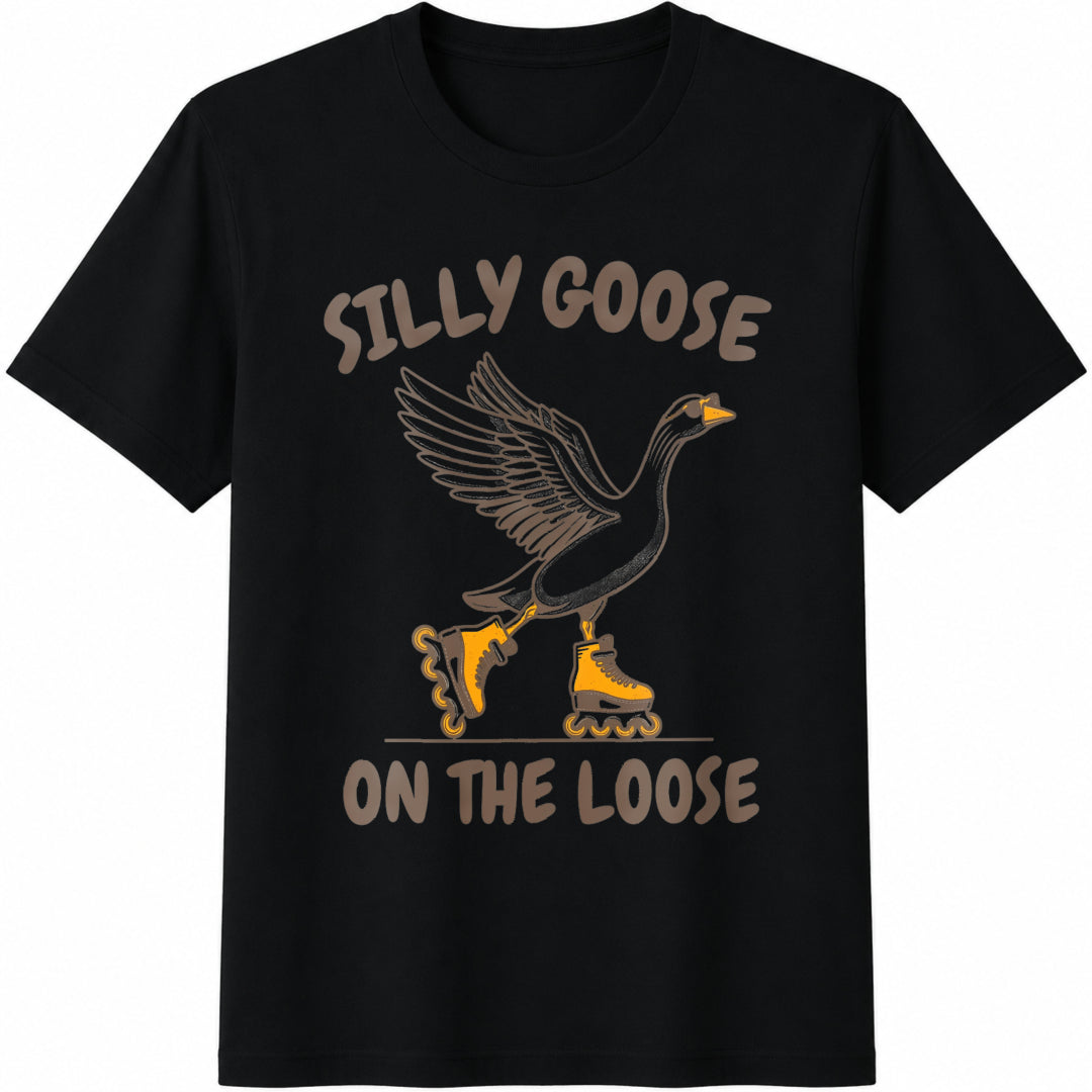Silly Goose Cotton T-Shirt - Black