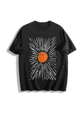 Sunburst Cotton T-Shirt - Black