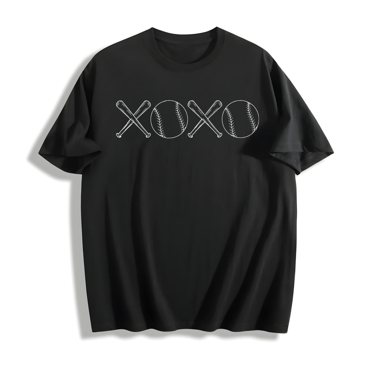 Baseball Xoxo Cotton T-Shirt - product view