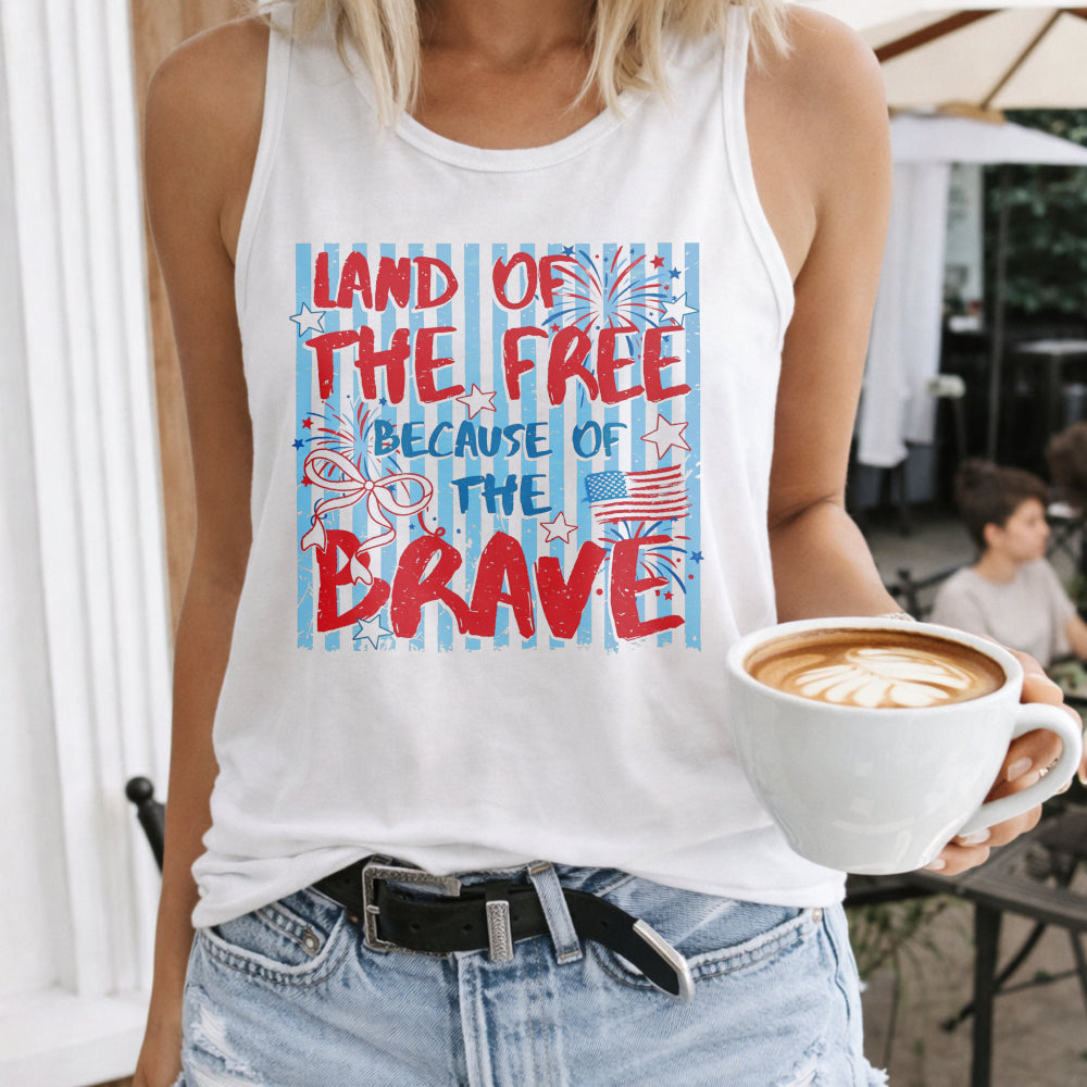 Land Of The Free Because Of The Brave Women's Tank Top - product view