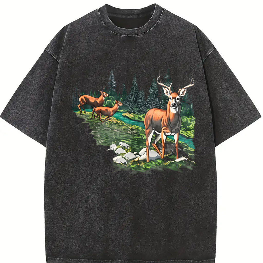 The Vintage 90s National Wildlife Deer Sweatshirt, Cotton Unisex Sweatshirt, Crew Neck, Menswear Top, Womenswear Top Underwear Streetwear