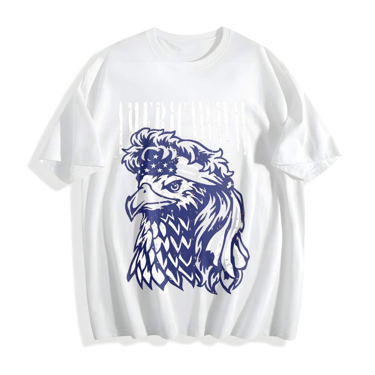 Funny Americawww Sarcastic Fourth Of July Bald Eagle For Funny Cotton T-Shirt - product view