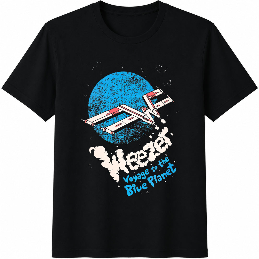 Weezer - Voyage To The Blue Planet Rock Music - Weezer Merch Cotton T-Shirt - Black