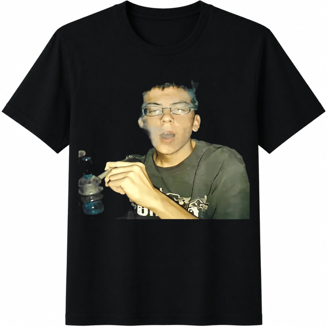Mclovin Smoking Cotton T-Shirt - Black