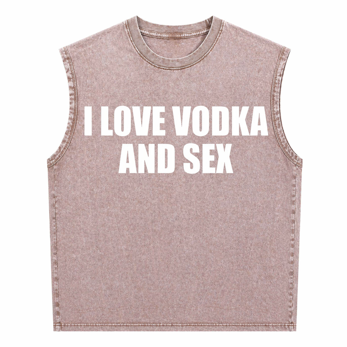 I Love Vodka And Sex Y2K Iconic Funny Meme Club Party Men's Washed Tank Top - product view
