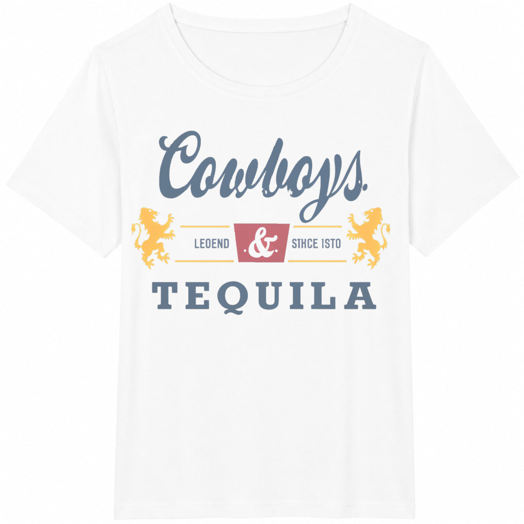 Cowboys And Tequila Western Tequila Drinking Drinking S Mazezy Cotton T-Shirt - product view
