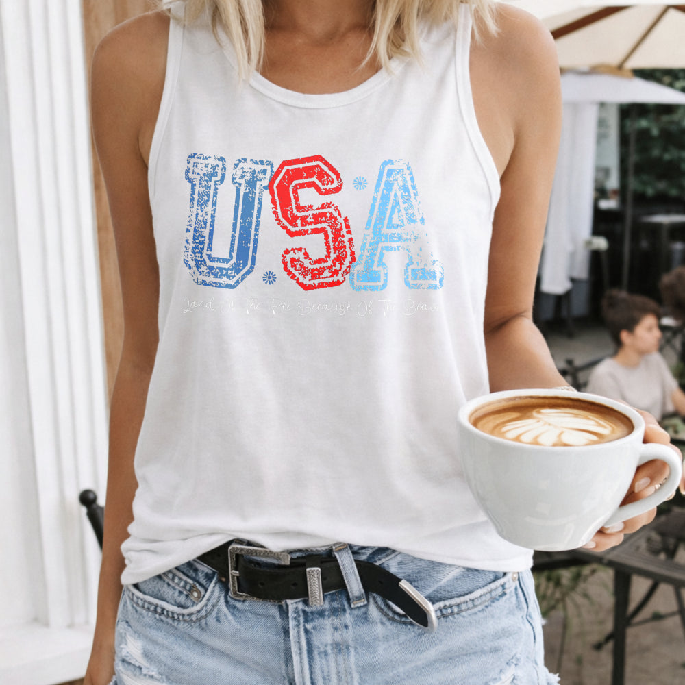 USA Patriotic Women's Tank Top - product view