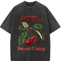 Retro Cherries Commercial Graphic Shirt, Vintage Cherry T-Shirt, Unisex Cotton Tee, y2k Style Tshirt, Cool Gift For Him & Her Top Womenswear