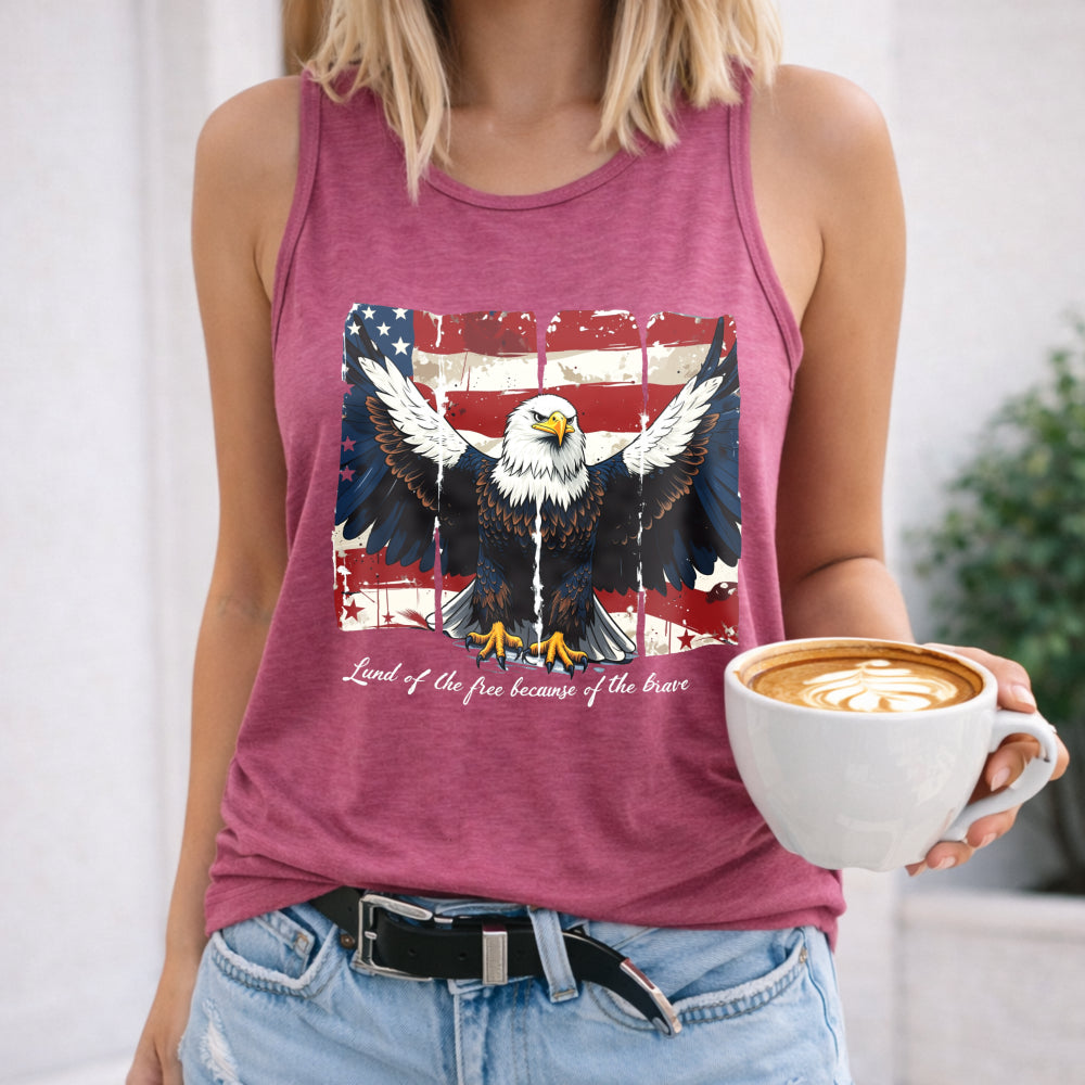 America Land Of The Free Because Of The Brave Women's Tank Top - product view