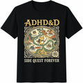 Funny DND Cotton T-Shirt - Black