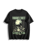 Forbidden Forest Cotton T-Shirt - Black