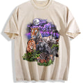 Rainforest Animals 90s Vintage Washed T-Shirt - Beige