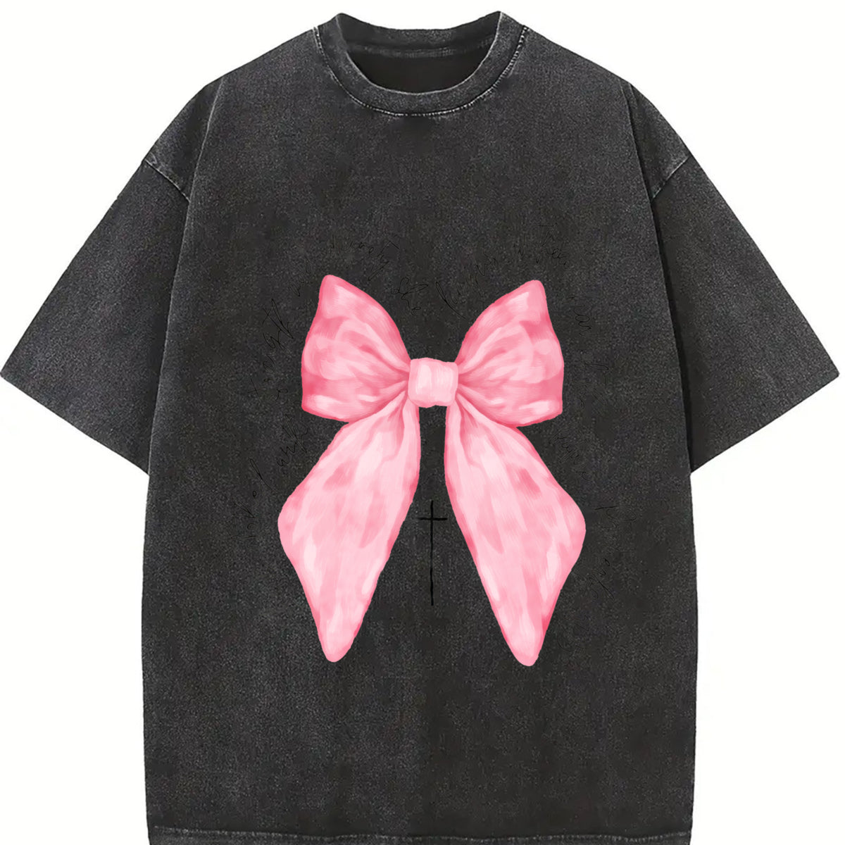 Coquette Christian Pink Bow Faith Tshirt, Bible Verse Shirt, Womens Christian Gifts Tee, Religious Women Gift, Jesus Apparel Top Womenswear Summer