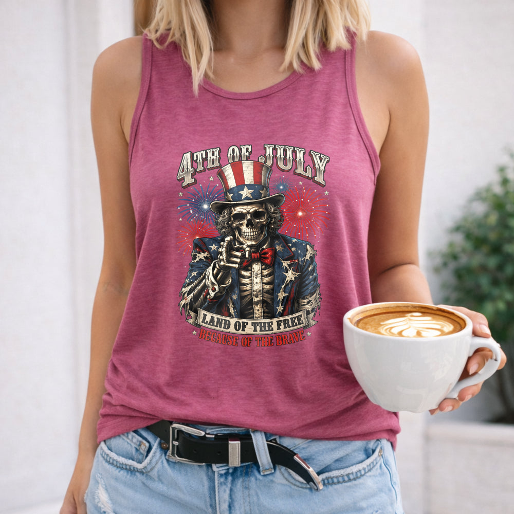 4th Of July Skeleton Women's Tank Top - product view