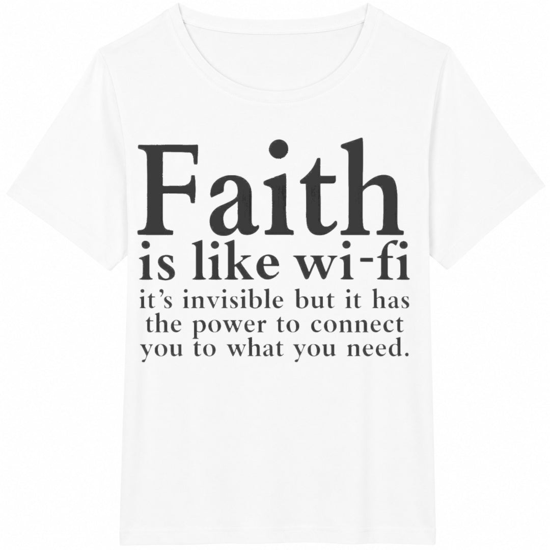 1 Piece Faith Like Wi-fi Cotton T-Shirt - product view
