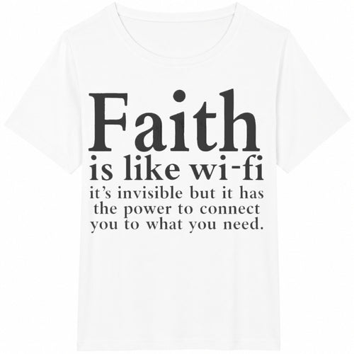1 Piece Faith Like Wi-fi Cotton T-Shirt - product view