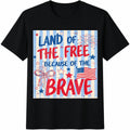 4th Of July Land Of The Free Cotton T-Shirt - Black