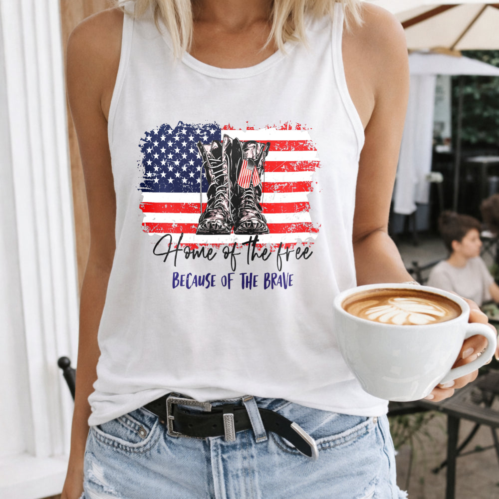Home Of The Free Because Of The Brave Women's Tank Top - product view