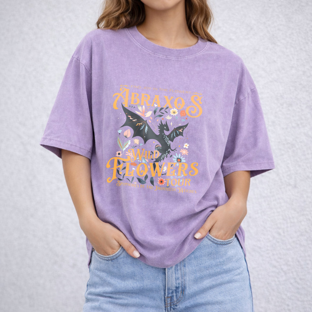 Abraxos Flower Vintage Washed T-Shirt - product view