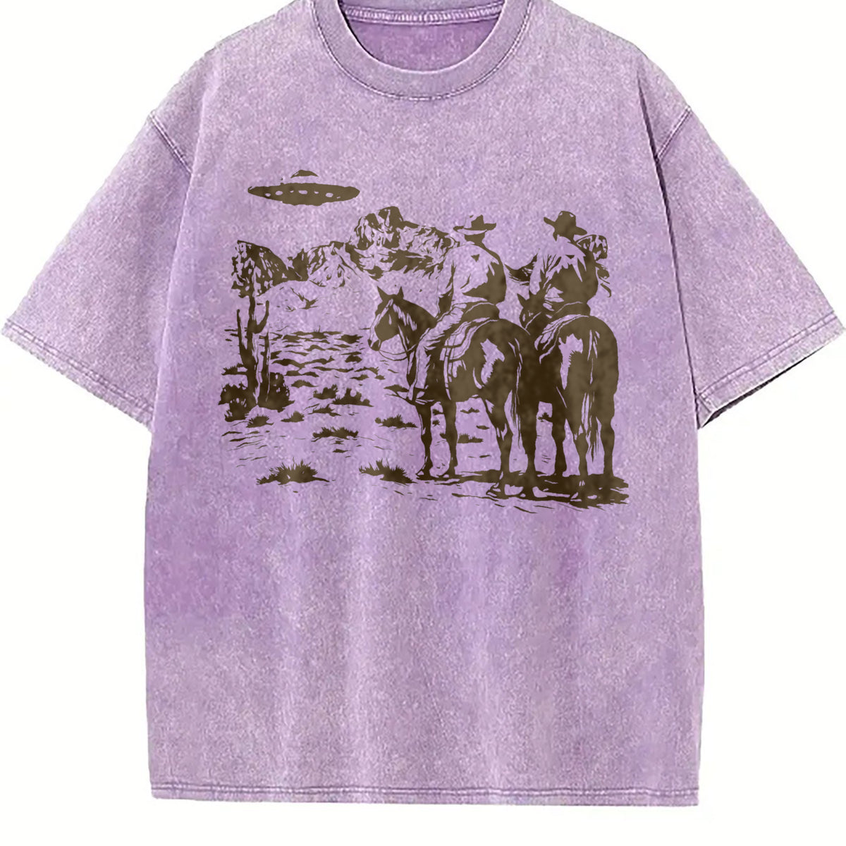 Cowboy UFO 90s Vintage Washed T-Shirt - product view