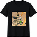 Cat Cotton T-Shirt - Black