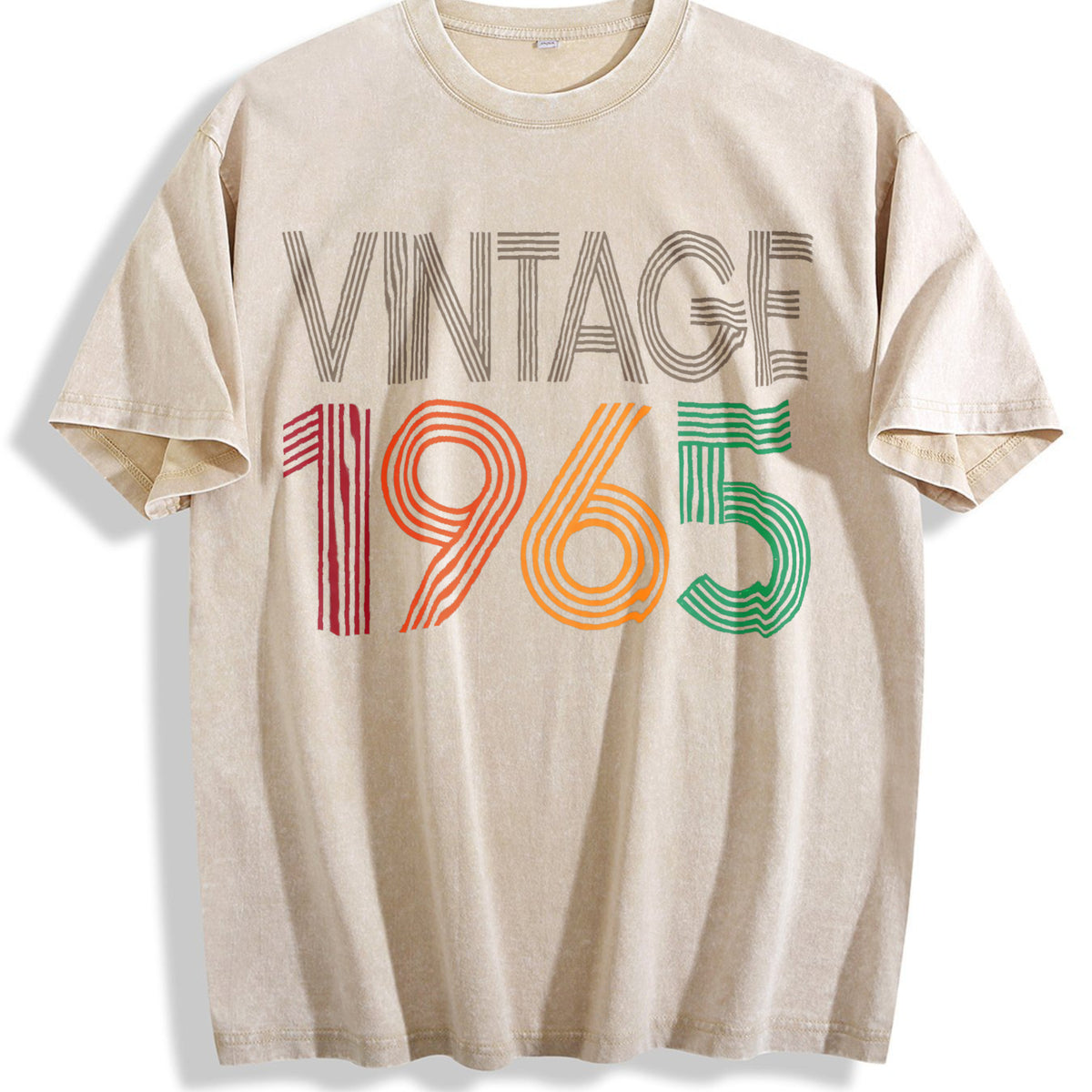 61st Birthday Vintage Washed T-Shirt - Beige