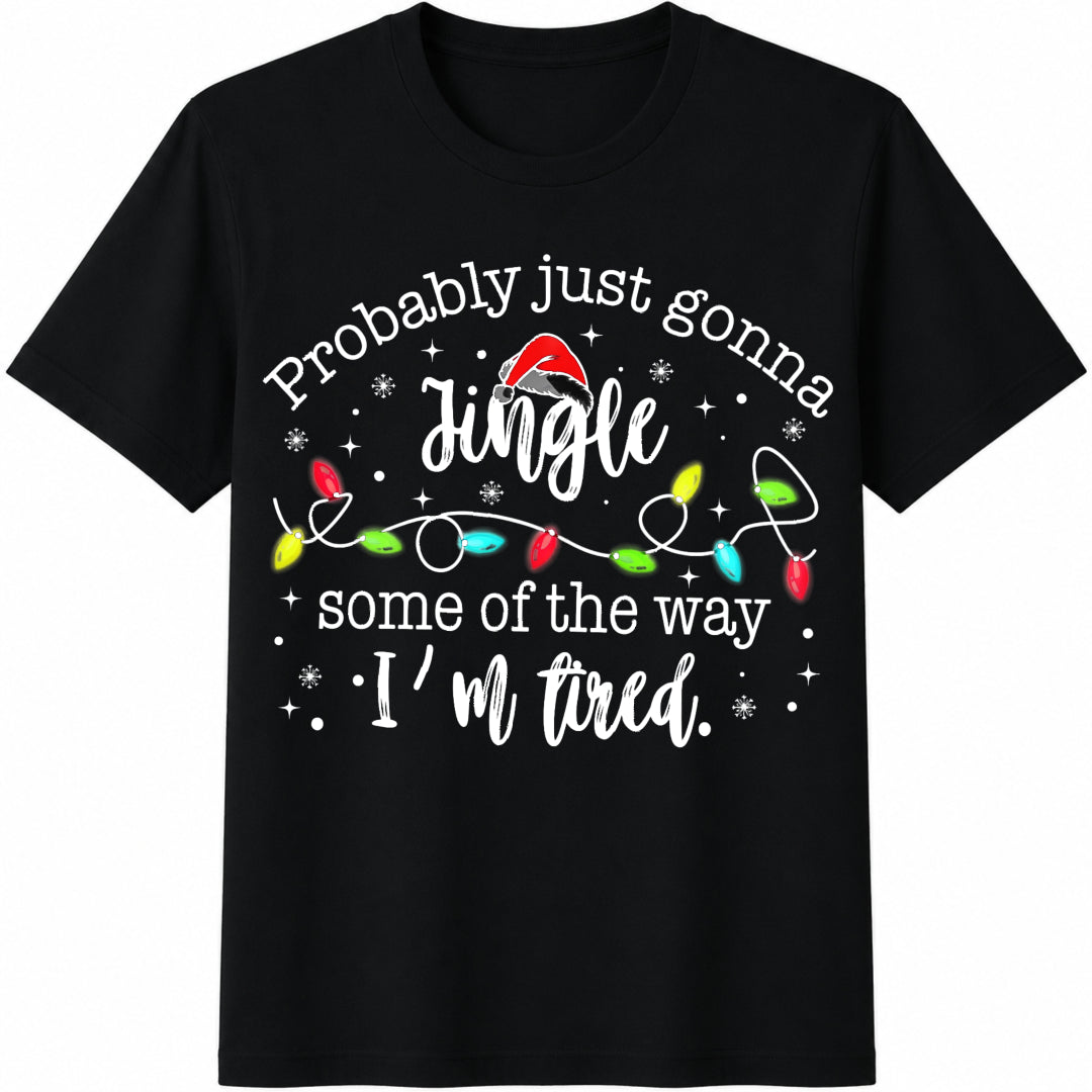 Christmas Cotton T-Shirt - Black