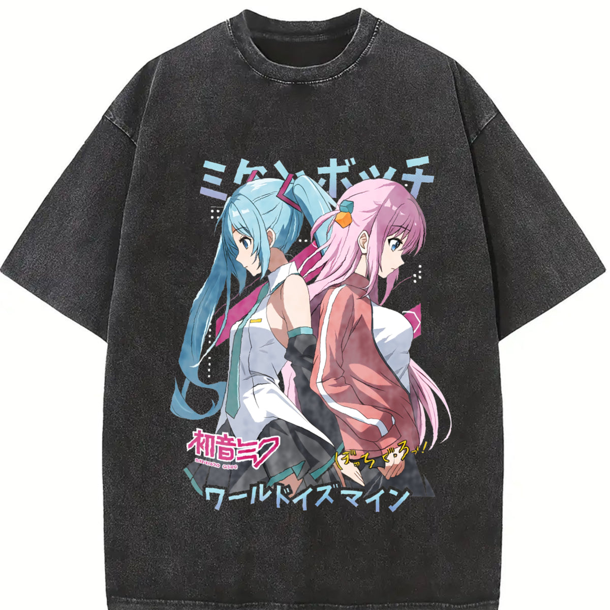 valentine shirts Hatsune Miku singer music anime  T Shirt Hip Hop Washed Cotton Oversize T-Shirts  Fashion Men Women Streetwear Printed Tee Shirt