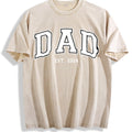 Dad Est Year Vintage Washed T-Shirt - Beige