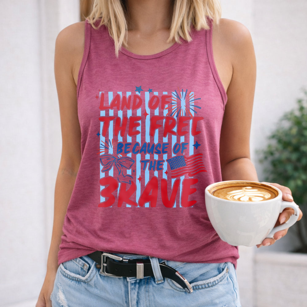 Land Of The Free Because Of The Brave Women's Tank Top - product view