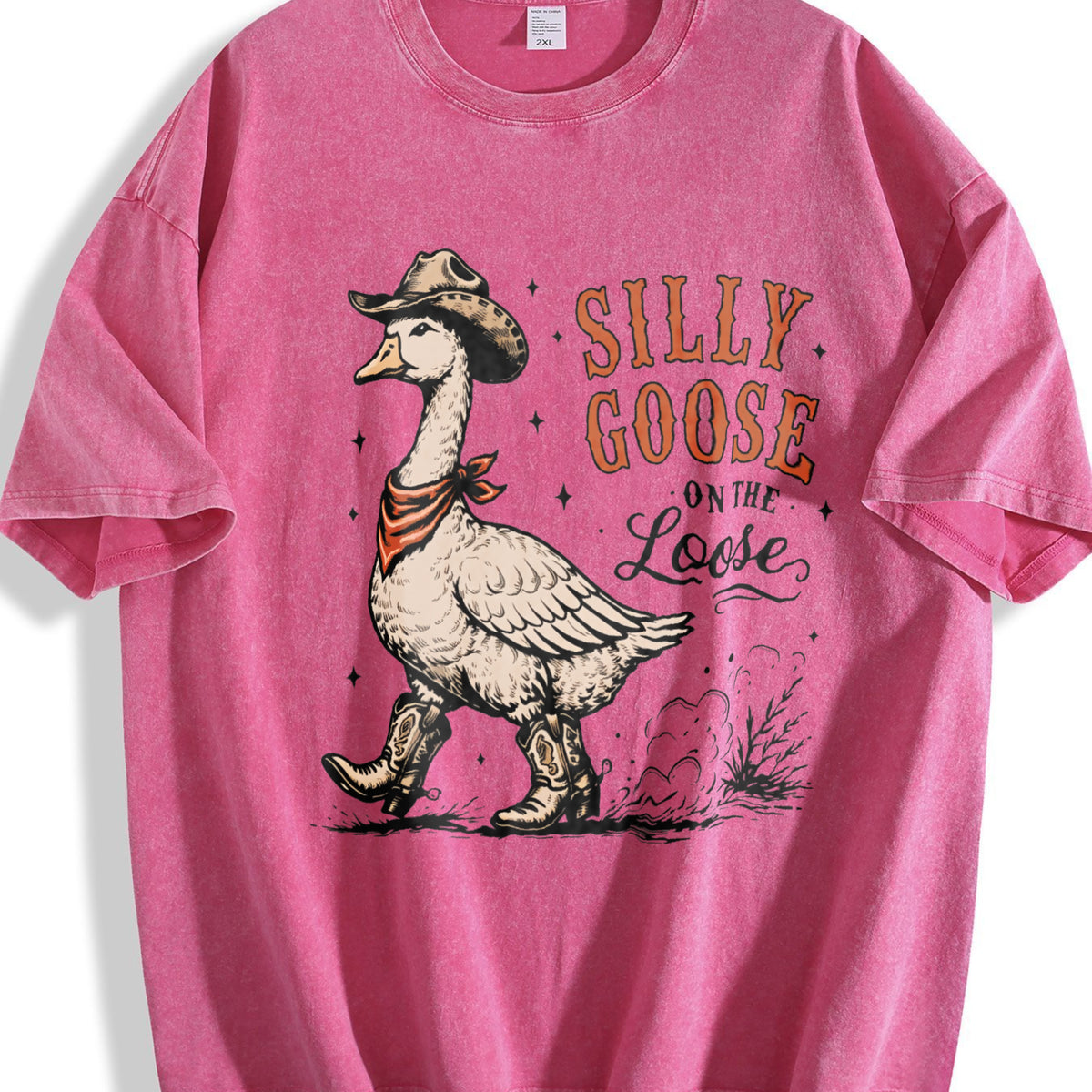 Silly Goose Cowboy : Western Animal Vintage Washed T-Shirt - product view