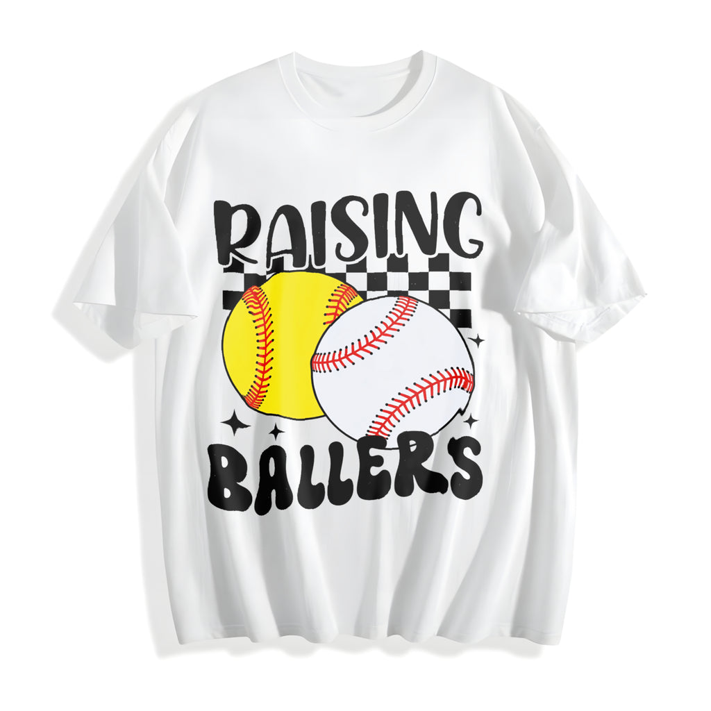Glitter Baseball Cotton T-Shirt - product view