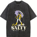 No Ice Shirt, Stay Salty Melt ICE, Pro Immigration, Abolish ICE Shirt, Anti ICE Political Shirt, Oversize Unisex Washed T-Shirt for Women and Men's Unisex Fit Batik Cotton Oversize Streetwear Menswear  Super Soft Pre-Shrunk