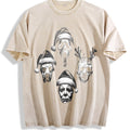 Horror Movie Christmas Vintage Washed T-Shirt - Beige