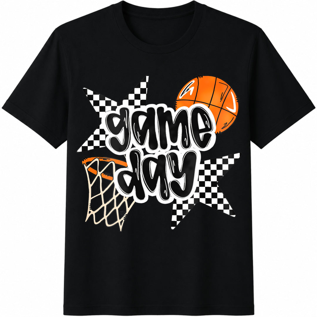 Game Day Basketball : Sports Lover Cotton T-Shirt - Black