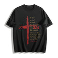 John 3:16 Cotton T-Shirt - Black