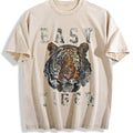 Easy Tiger -chic Vintage Washed T-Shirt - Beige