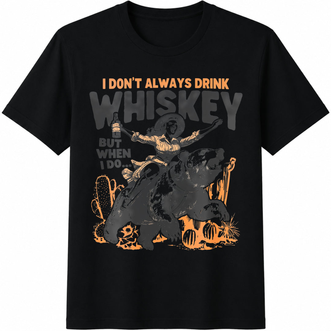 Funny Cowgirl : Western Sarcastic Cotton T-Shirt - Black