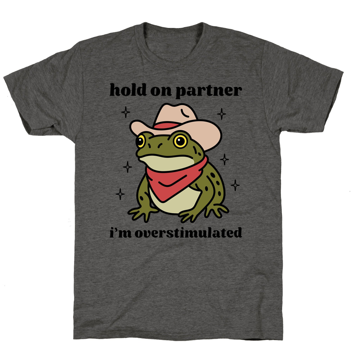 Hold on Partner, Im Overstimulated Unisex Triblend Tee