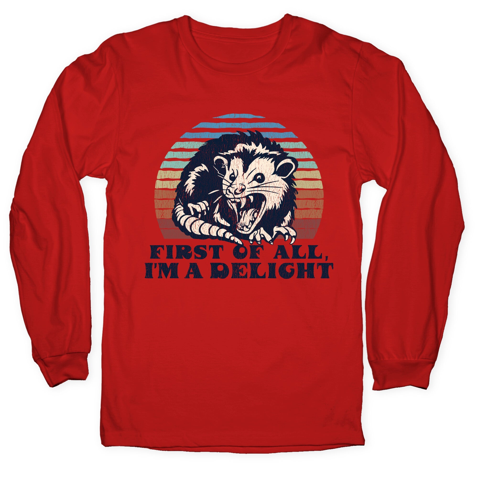 Delightful Unhinged Possum Longsleeve Tee